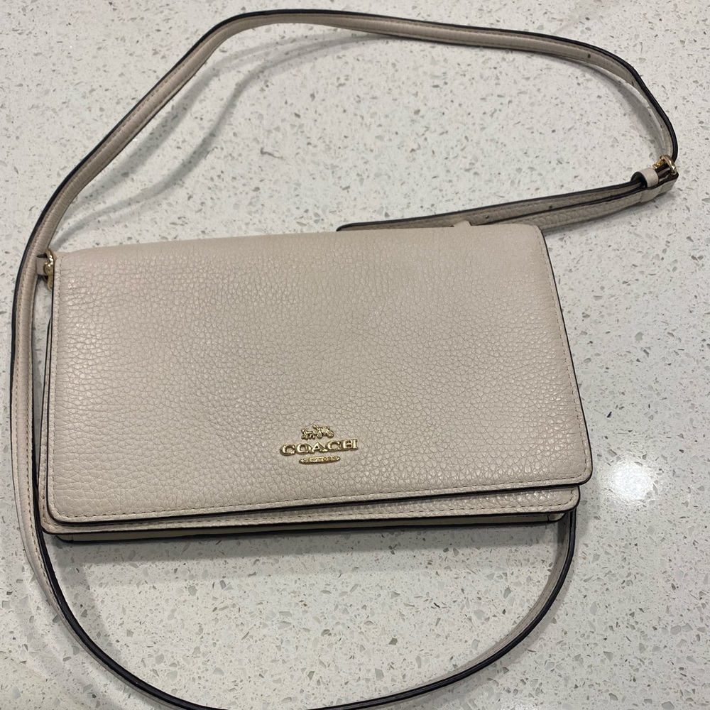 Coach leather wallet clutch